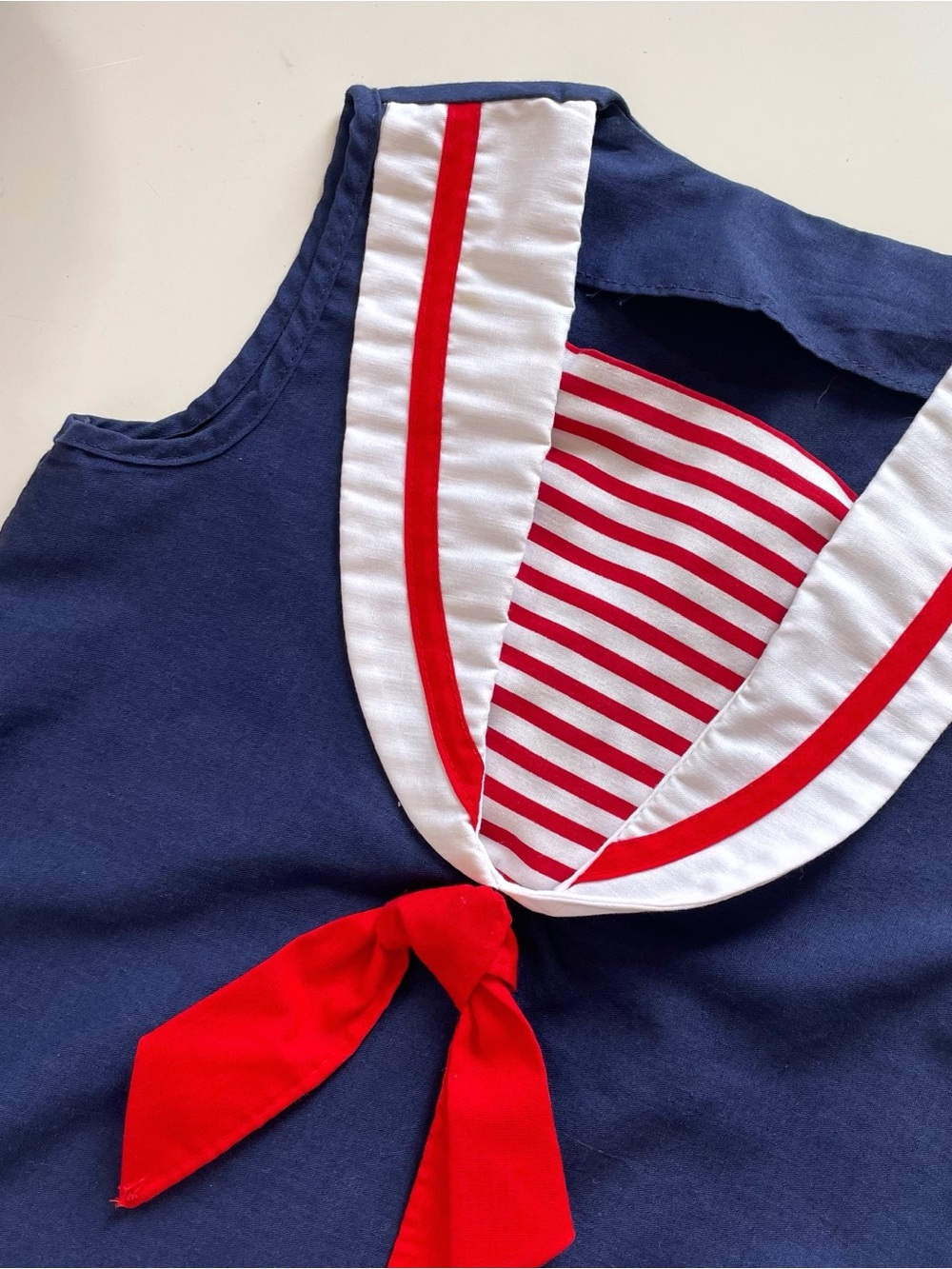 Vintage Navy Sailor Dress | See Measurements